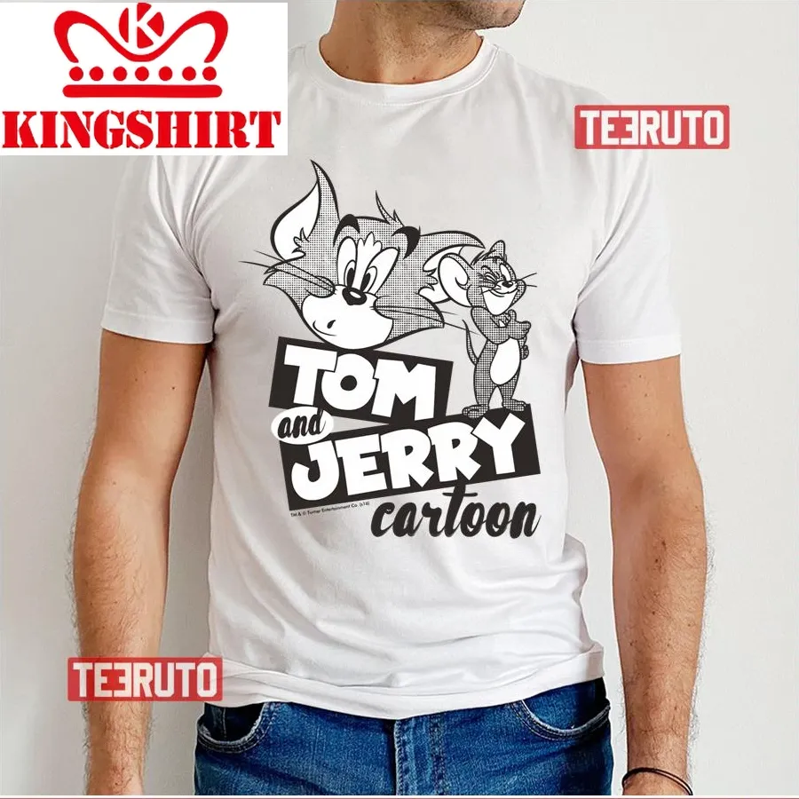 Black And White Tom And Jerry Cartoon Unisex T Shirt
