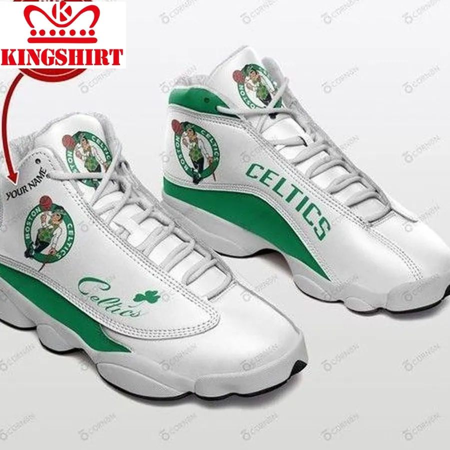 Boston Celtics Air Jordan 13 Sneakers Personalized Shoes Design