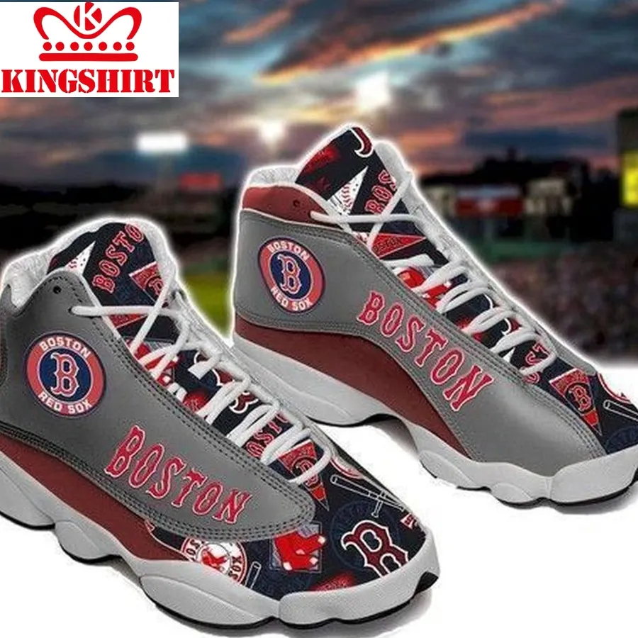 Boston Red Sox Basketball Team Custom Tennis Air Jordan 13 Shoes Sport Sneakers