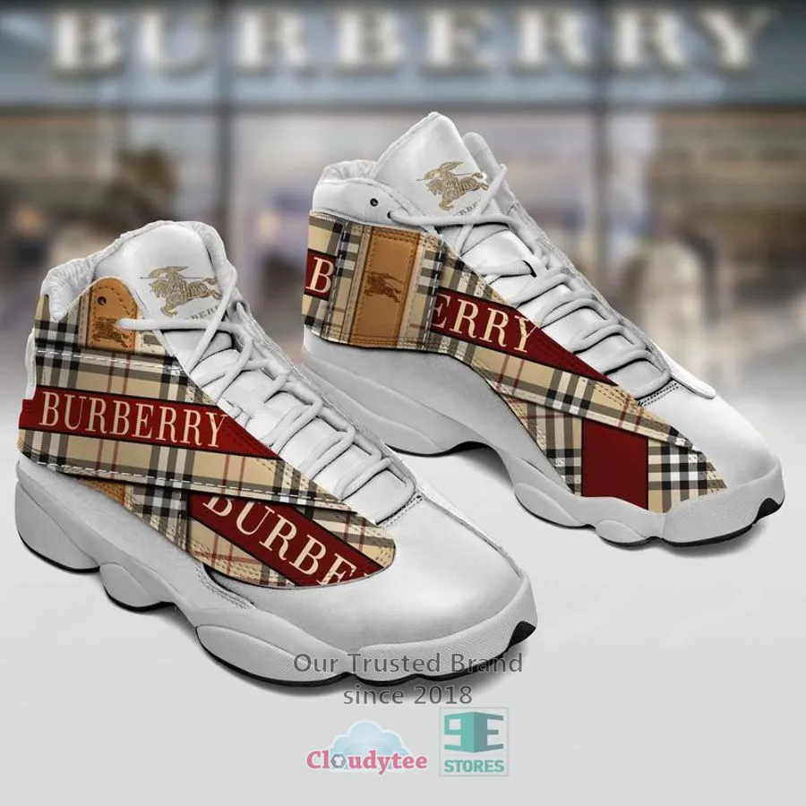 Burberry Pattern Air Jordan 13 Shoes  