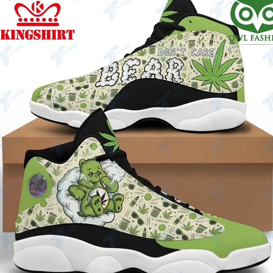 Cannabinoid Don't Care Bear Smoke Weed Air Jordan 13 Sneaker