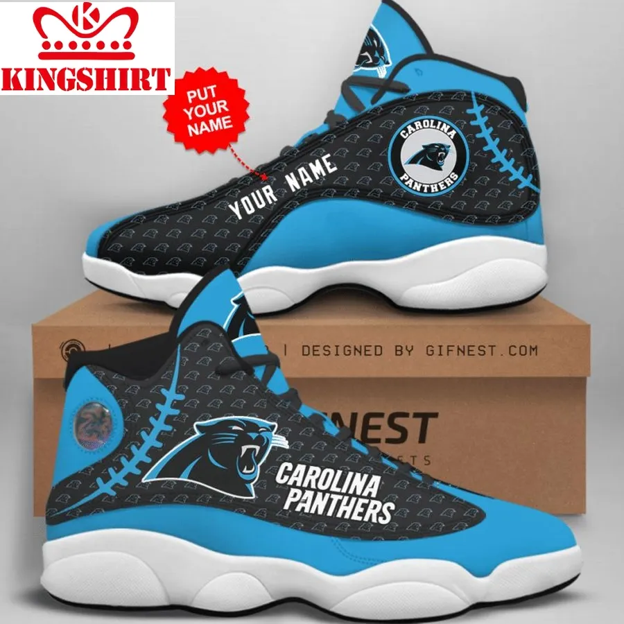 Carolina Panthers 02 Jordan 13 Personalized Shoes Carolina Panthers 02 Customized Name Sneaker