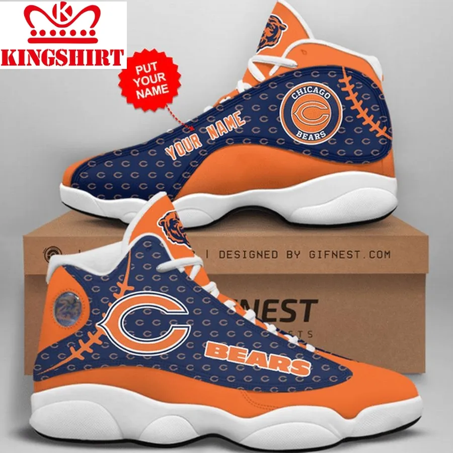 Chicago Bears 02 Jordan 13 Personalized Shoes Chicago Bears 02 Customized Name Sneaker