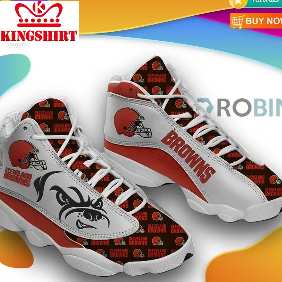 Cleveland Browns Air Jordan 13 Shoes Football Sneakers