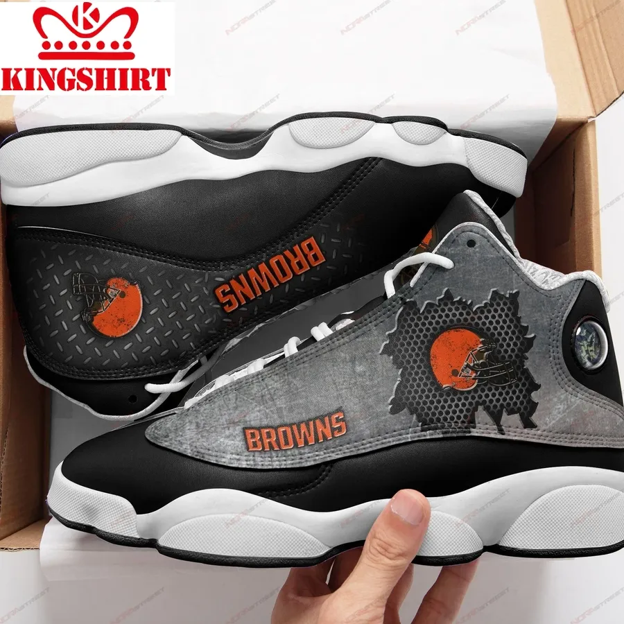 Cleveland Browns Air Jordan 13 Sneakers Sport Shoes Full Size