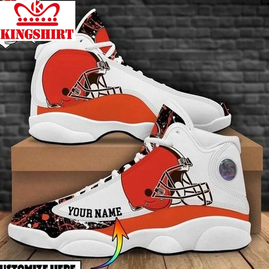 Cleveland Browns Football Air Jd13 Sneakers Personalized Tennis Shoes