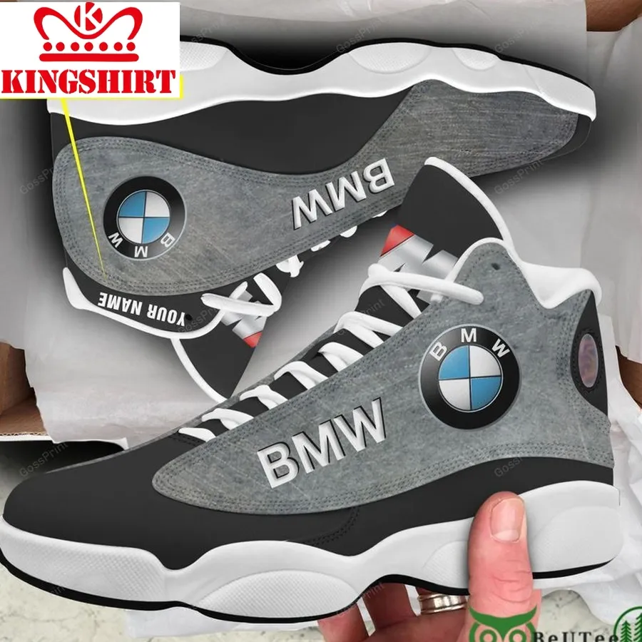  Custom Name Bmw With Logo Gray Air Jordan 13 