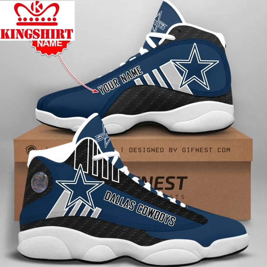 Customized Name 02 Dallas Cowboys Jordan 13 Personalized Shoes