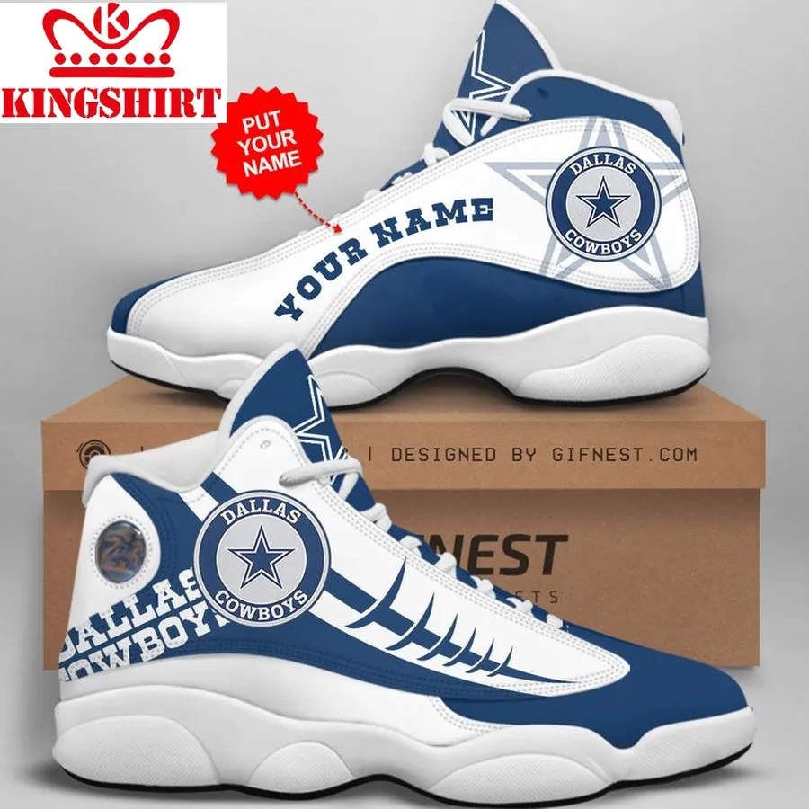 Customized Name 04 Dallas Cowboys Jordan 13 Personalized Shoes