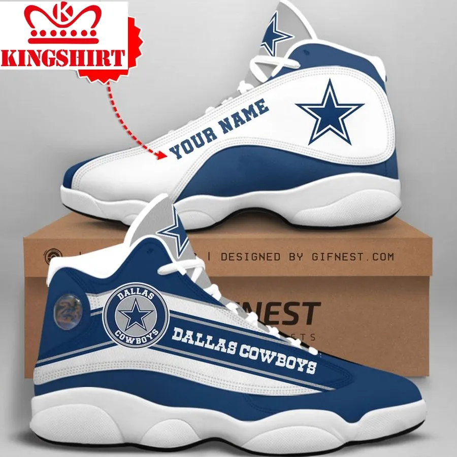 Customized Name 05 Dallas Cowboys Jordan 13 Personalized Shoes