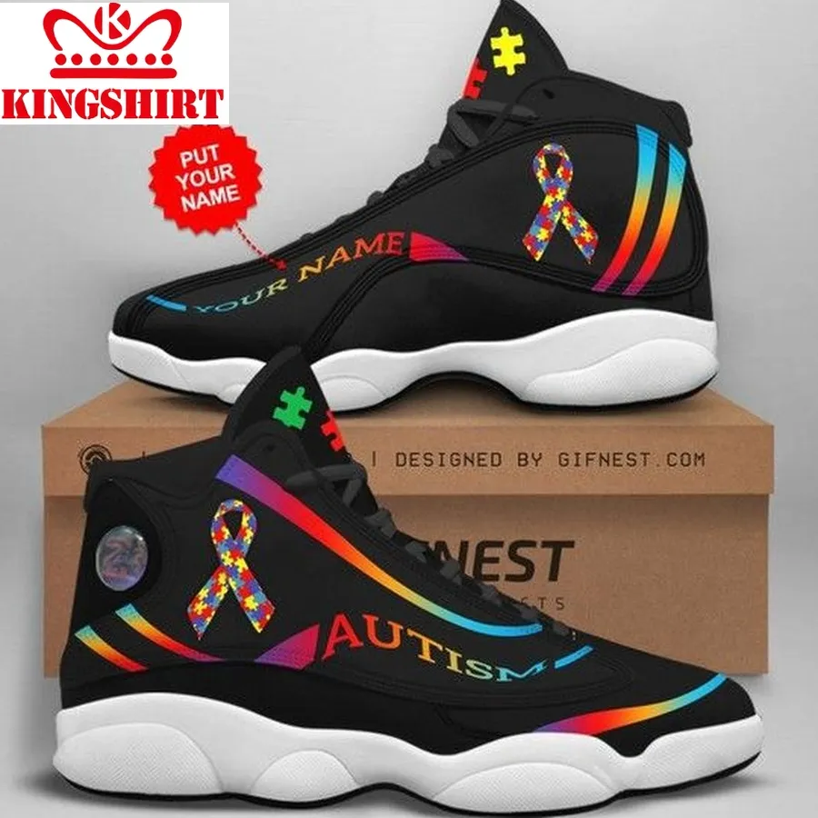 Customized Name Autism Awareness Jordan 13 Personalized Shoes