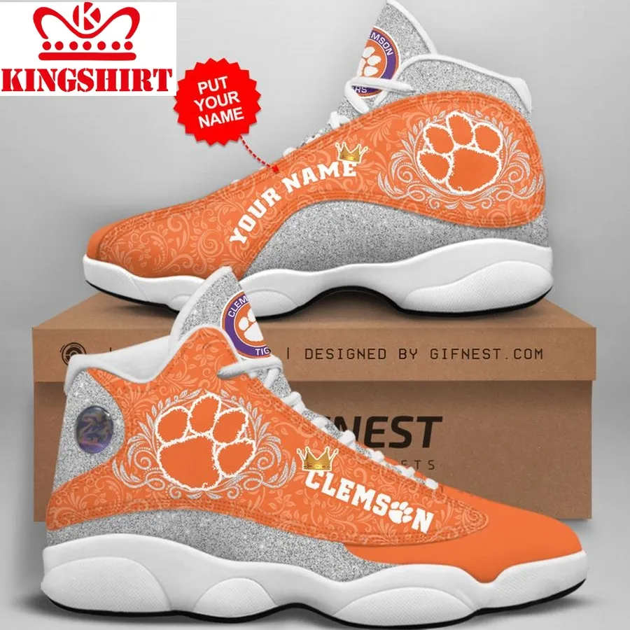 Customized Name Clemson Tiger Jordan 13 Personalized Shoes