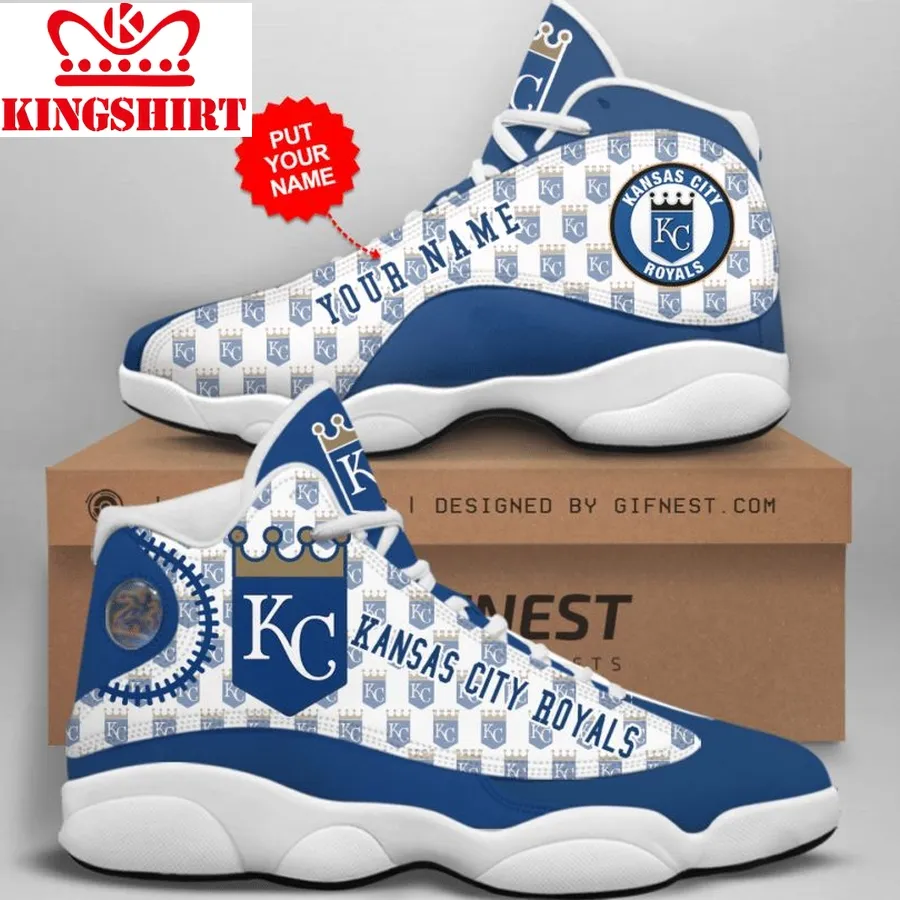 Customized Name Kansas City Royals Jordan 13 Personalized Shoes