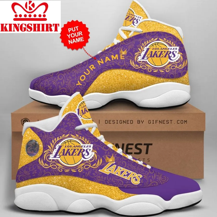 Customized Name Lakers Jordan 13 Personalized Shoes