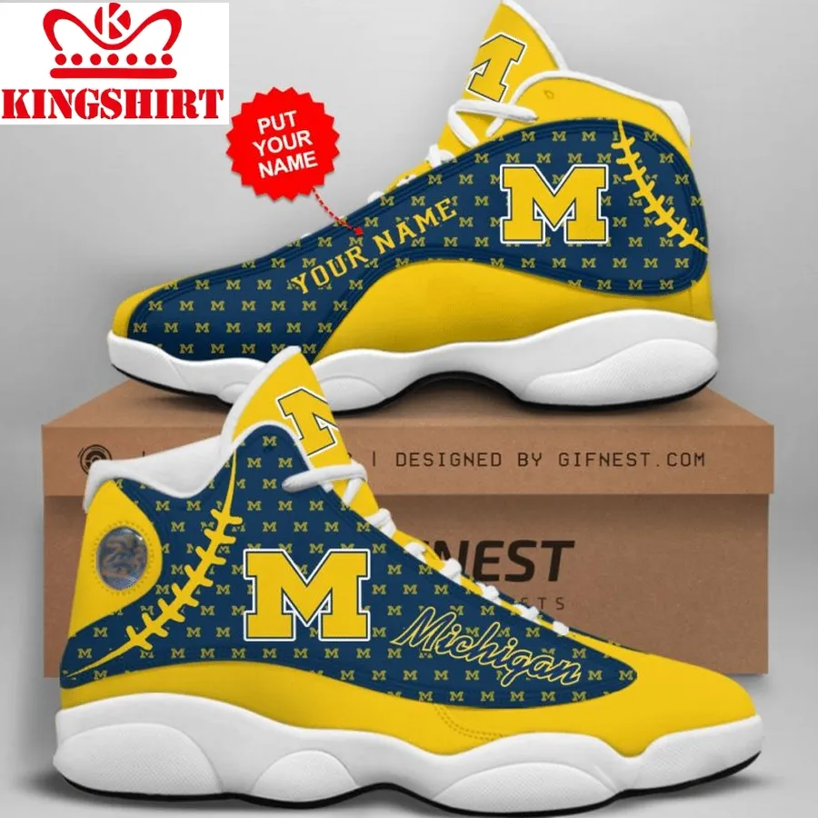 Customized Name Michigan Wolverines Jordan 13 Personalized Shoes