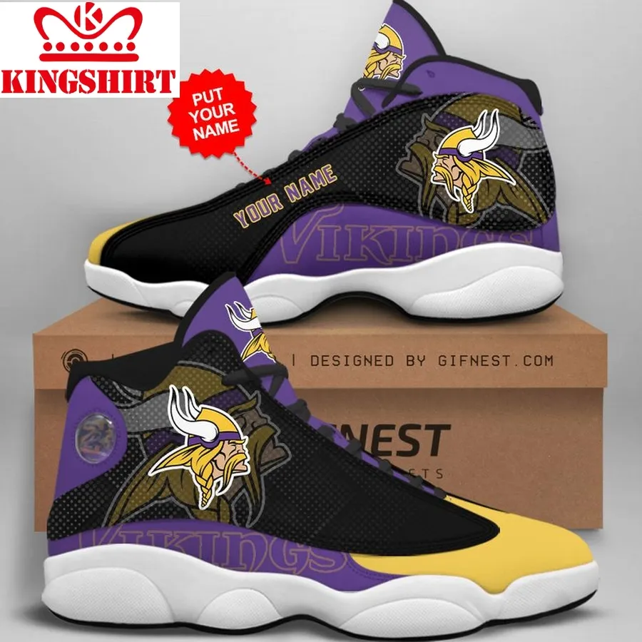 Customized Name Minnesota Vikings Jordan 13 Personalized Shoes