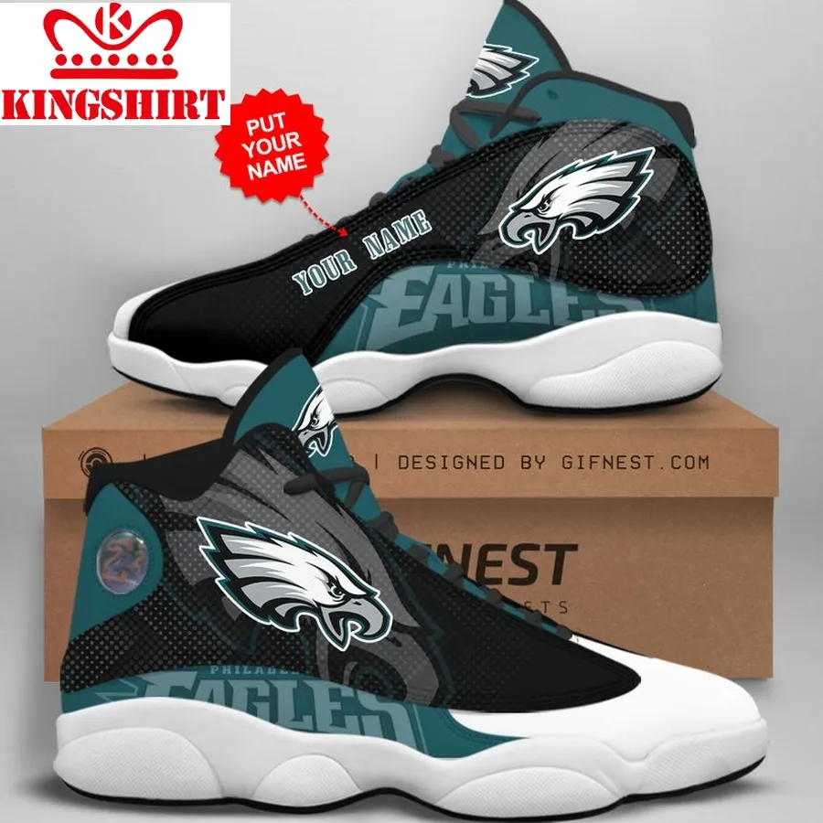 Customized Name Philadelphia Eagles Jordan 13 Personalized Shoes