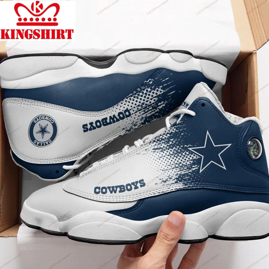 Dallas Cowboys Air Jordan 13 Sneakers Sport Shoes Plus Size