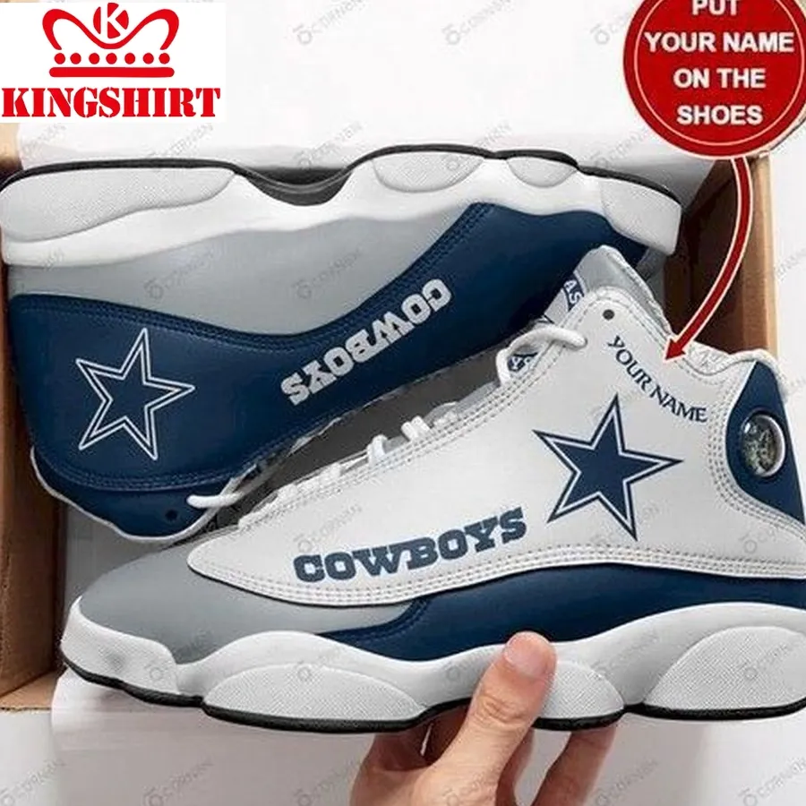 Dallas Cowboys Sneakers Personalized Aj 13 Tennis Shoes For Fan