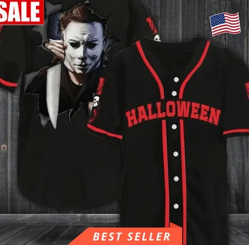 Halloween Michael Myers Custom Name Baseball Jersey Shirt 041