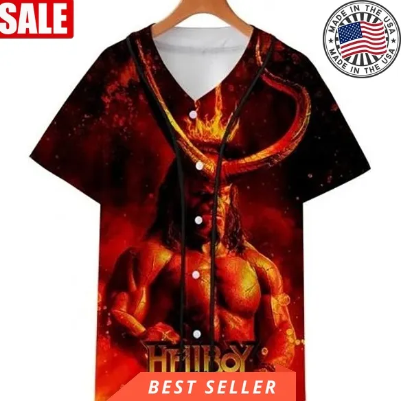 Hellboy New Trendy Cool 3 Gift For Lover Baseball Jersey