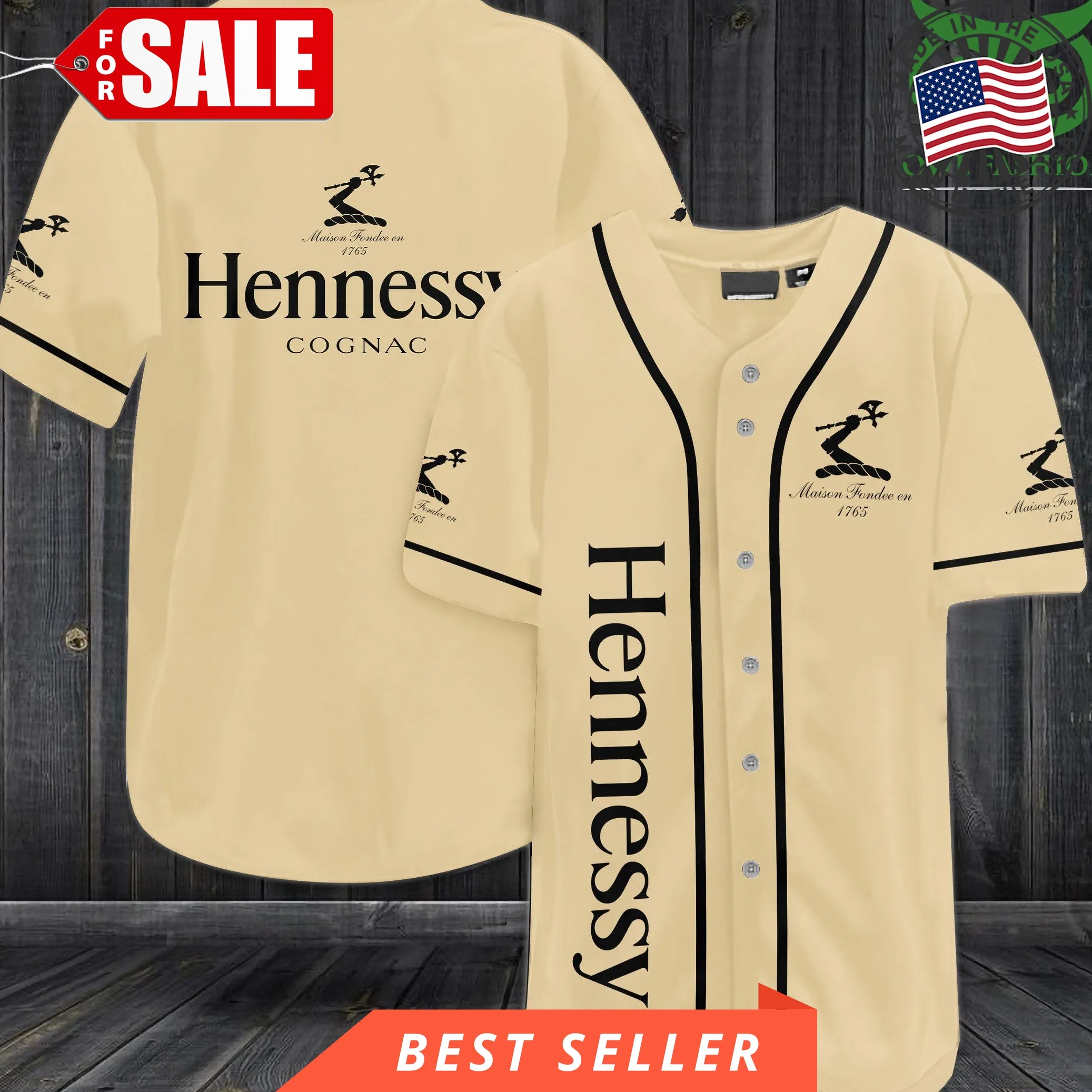 Hennessy Cognac Baseball Jersey Shirt