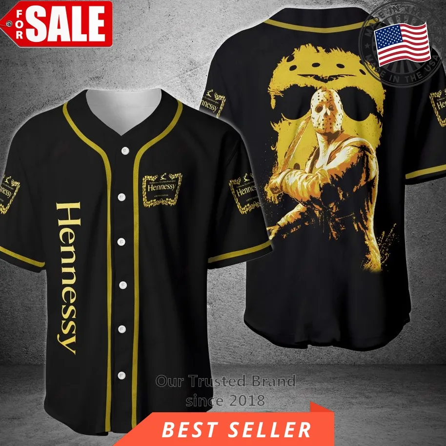 Hennessy X Ft13 Blood Jason Voorhees Baseball Jersey Shirt