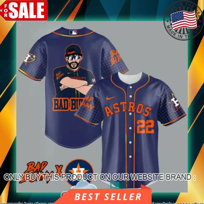 Bad Bunny Shirt Houston Astros Baseball Jersey Tee - Best Seller Shirts  Design In Usa