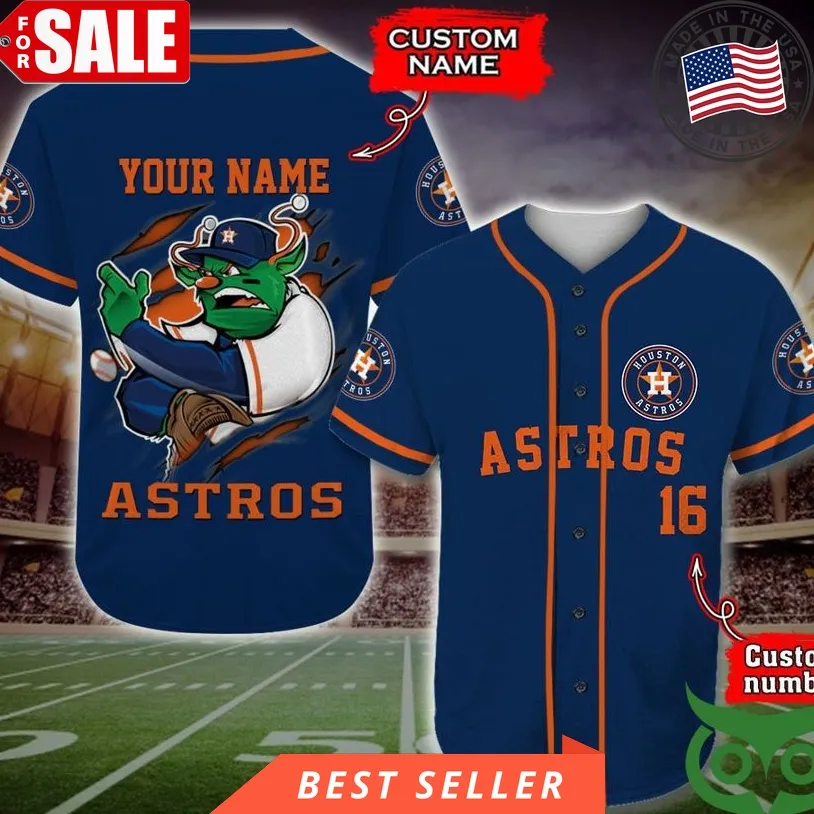 Houston Astros Baseball Jersey Mlb Custom Name Number