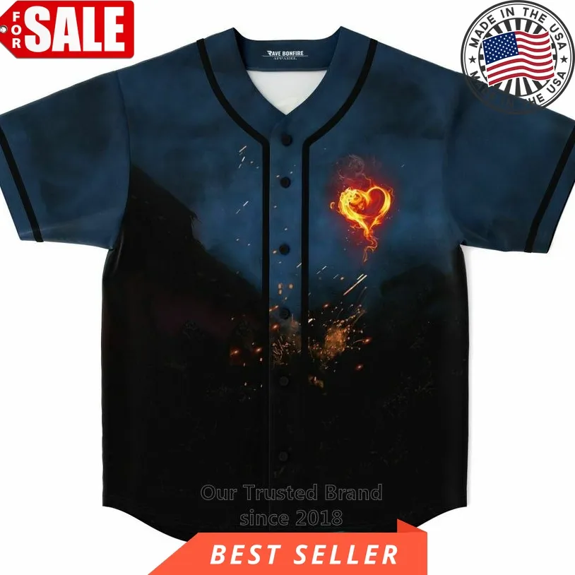 Illinium Excision Hearts On Fire Baseball Jersey