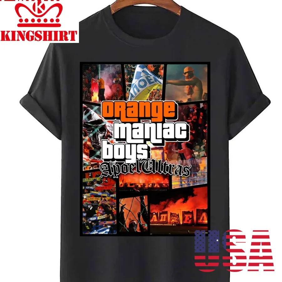 Orange Maniac Boys Apoel Ultras Unisex T Shirt