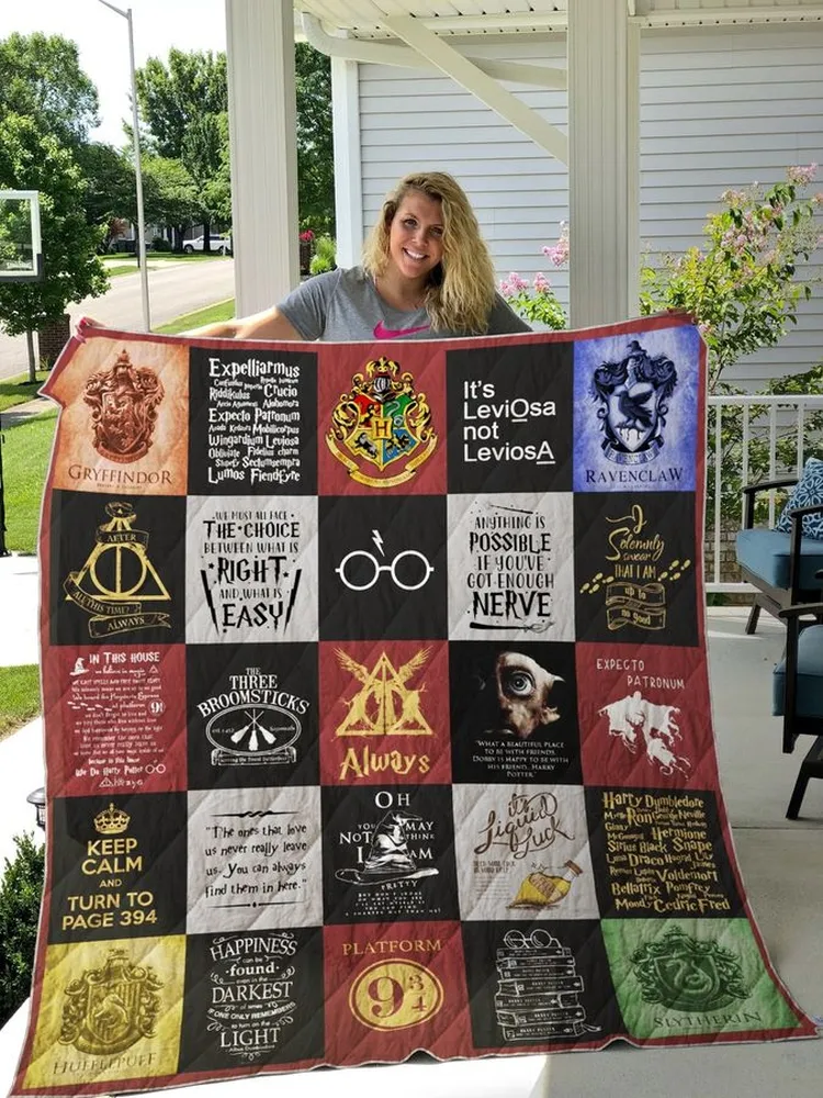 Pe Harry Potter T Shirt Quilt Blanket Ver 25