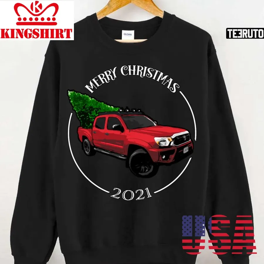 Red Truck With Christmas Tree Sweatshirt