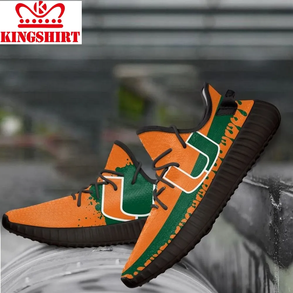 Trendding Miami Hurricanes Ncaa Yeezy Sneakers Shoes
