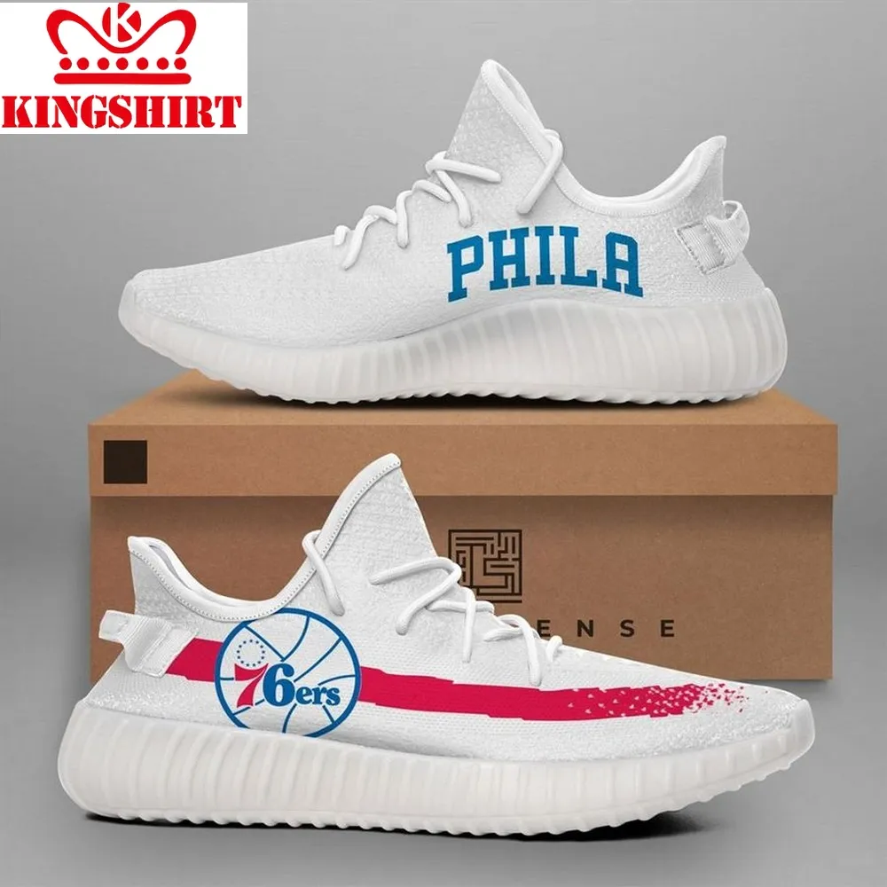Trendding Philadelphia 76Ers Nba Teams Runing Yeezy Sneakers Shoes
