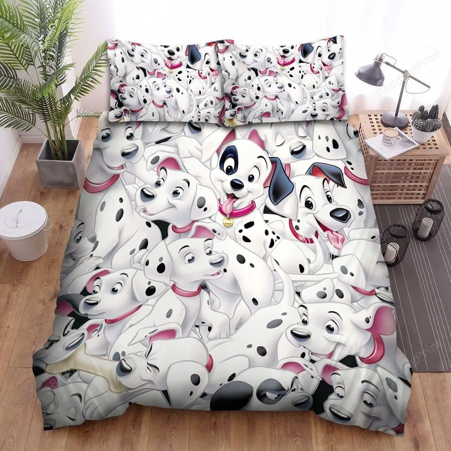 101 Dalmatians Movie Pattern Bed Sheets Spread Comforter Duvet Cover Bedding Sets