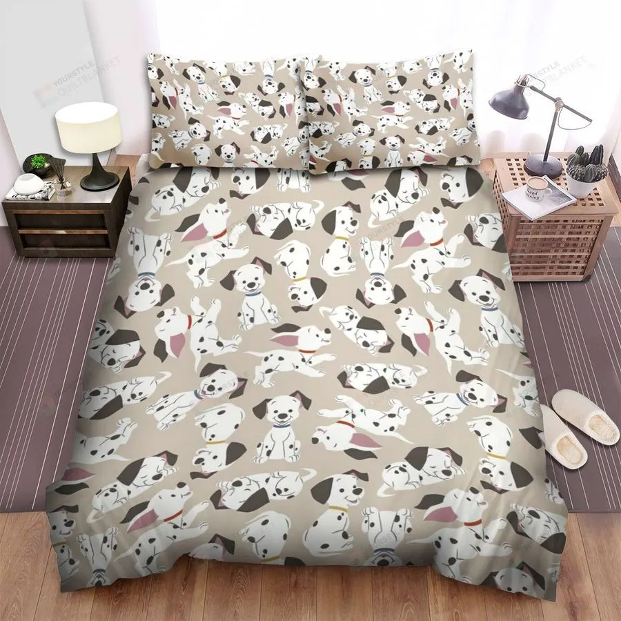 101 Dalmatians Puppies Pattern Bed Sheets Spread Comforter Duvet Cover Bedding Sets