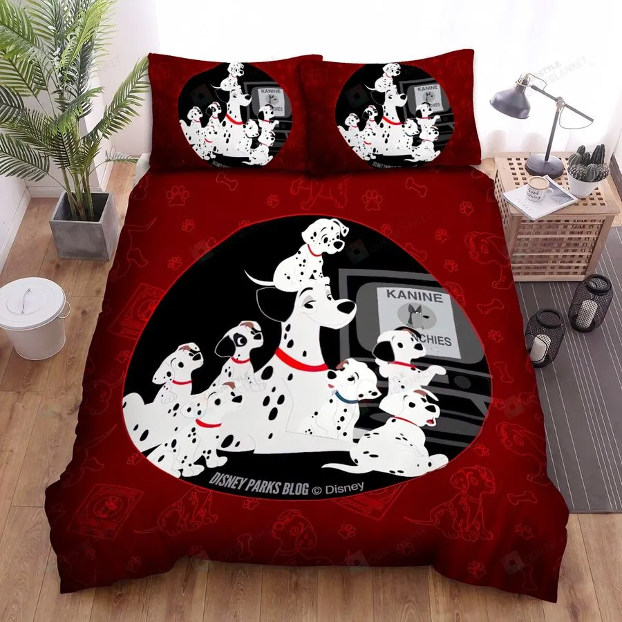 101 Dalmatians Red Pattern Bed Sheets Spread Comforter Duvet Cover Bedding Sets