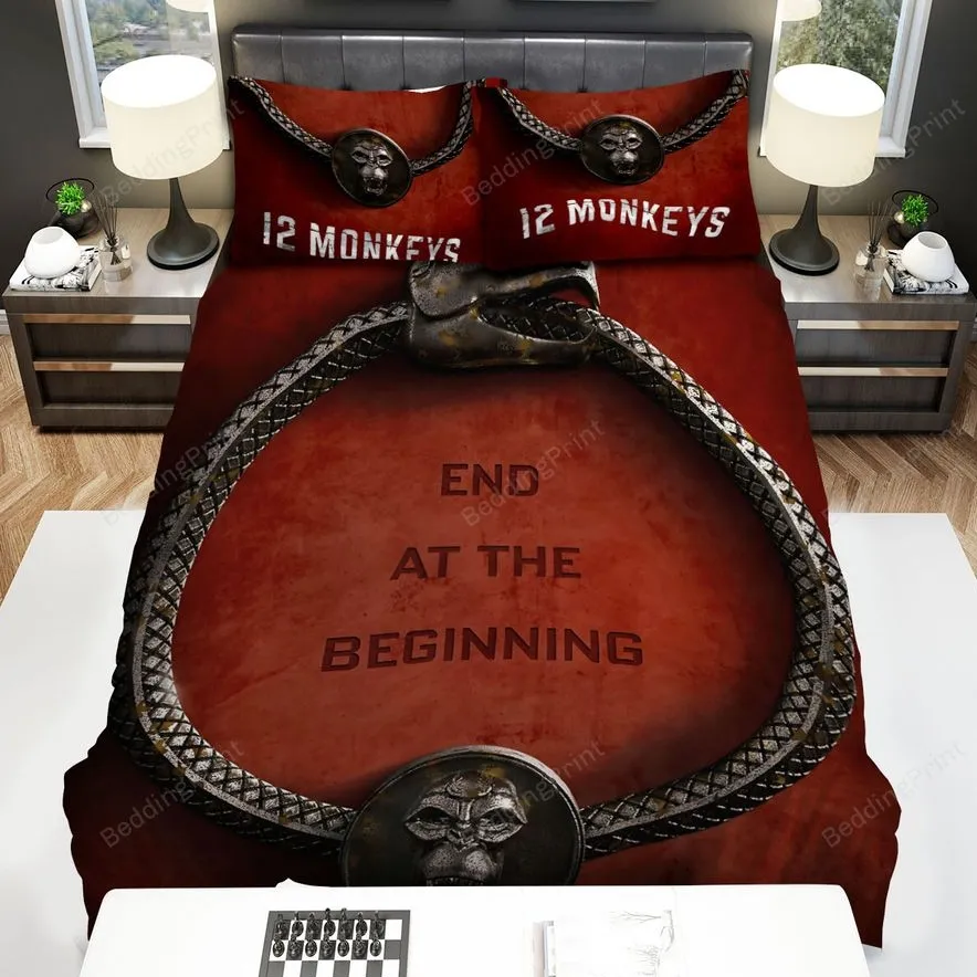 12 Monkeys (20152018) End At The Beginning Movie Poster Bed Sheets Spread Comforter Duvet Cover Bedding Sets