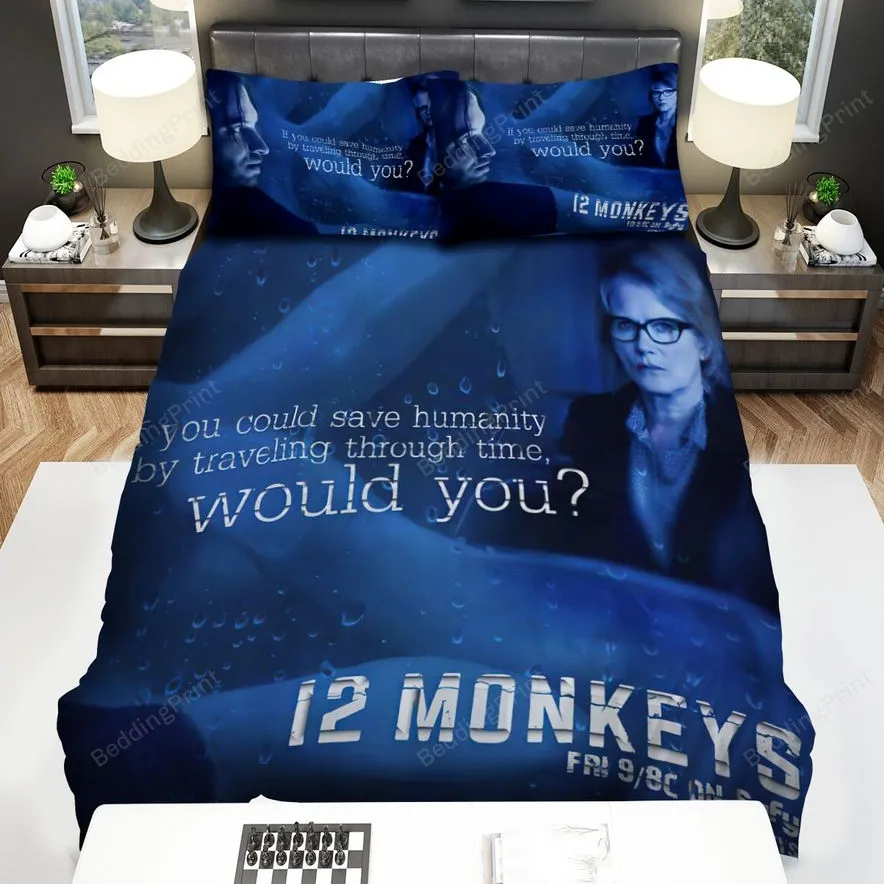 12 Monkeys (20152018) If You Could Save Humanity By Traveling Throught Time Movie Poster Bed Sheets Spread Comforter Duvet Cover Bedding Sets