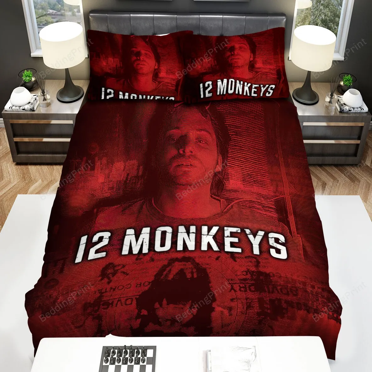 12 Monkeys (20152018) Red Poster Movie Poster Bed Sheets Spread Comforter Duvet Cover Bedding Sets