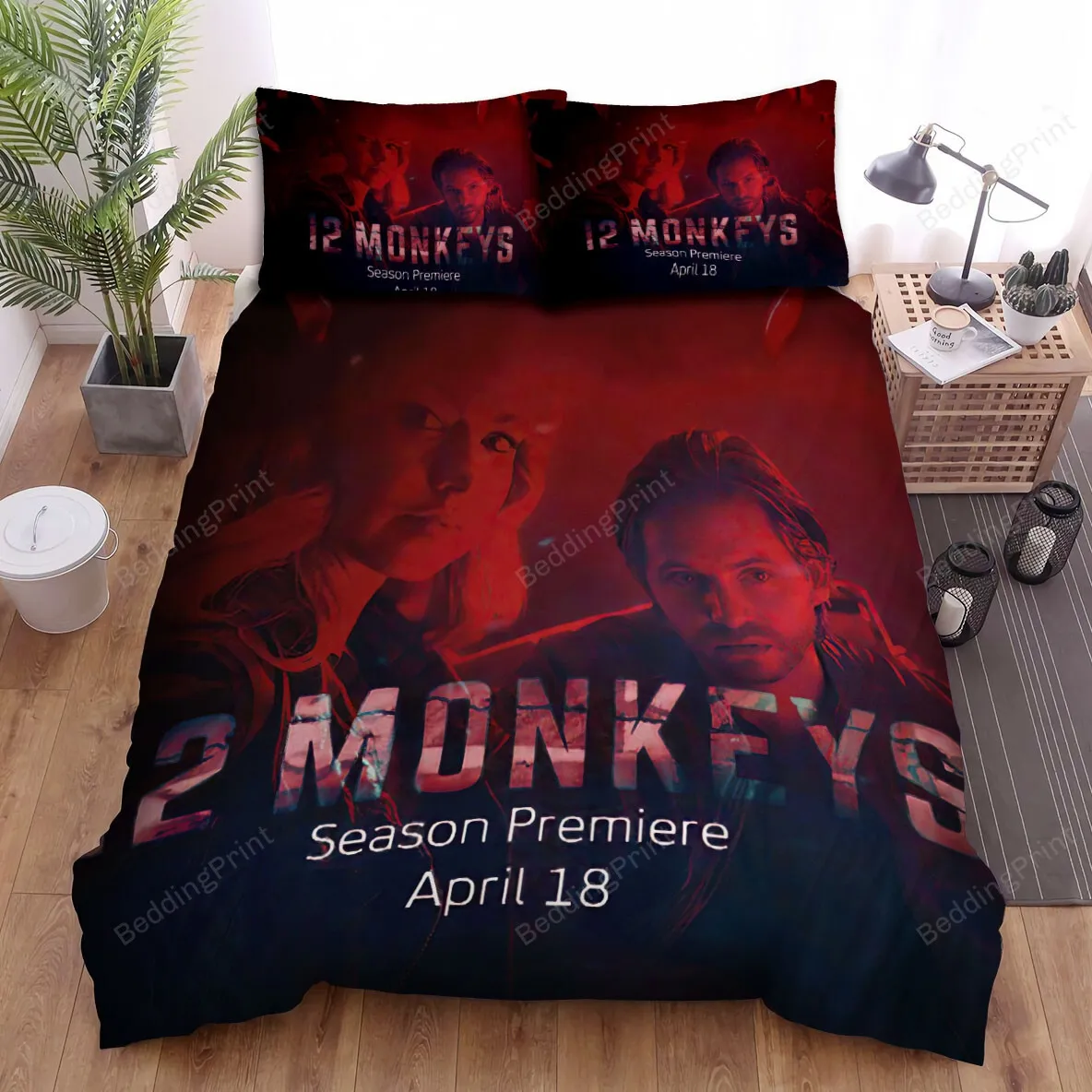 12 Monkeys (20152018) Season Premiere Movie Poster Bed Sheets Spread Comforter Duvet Cover Bedding Sets