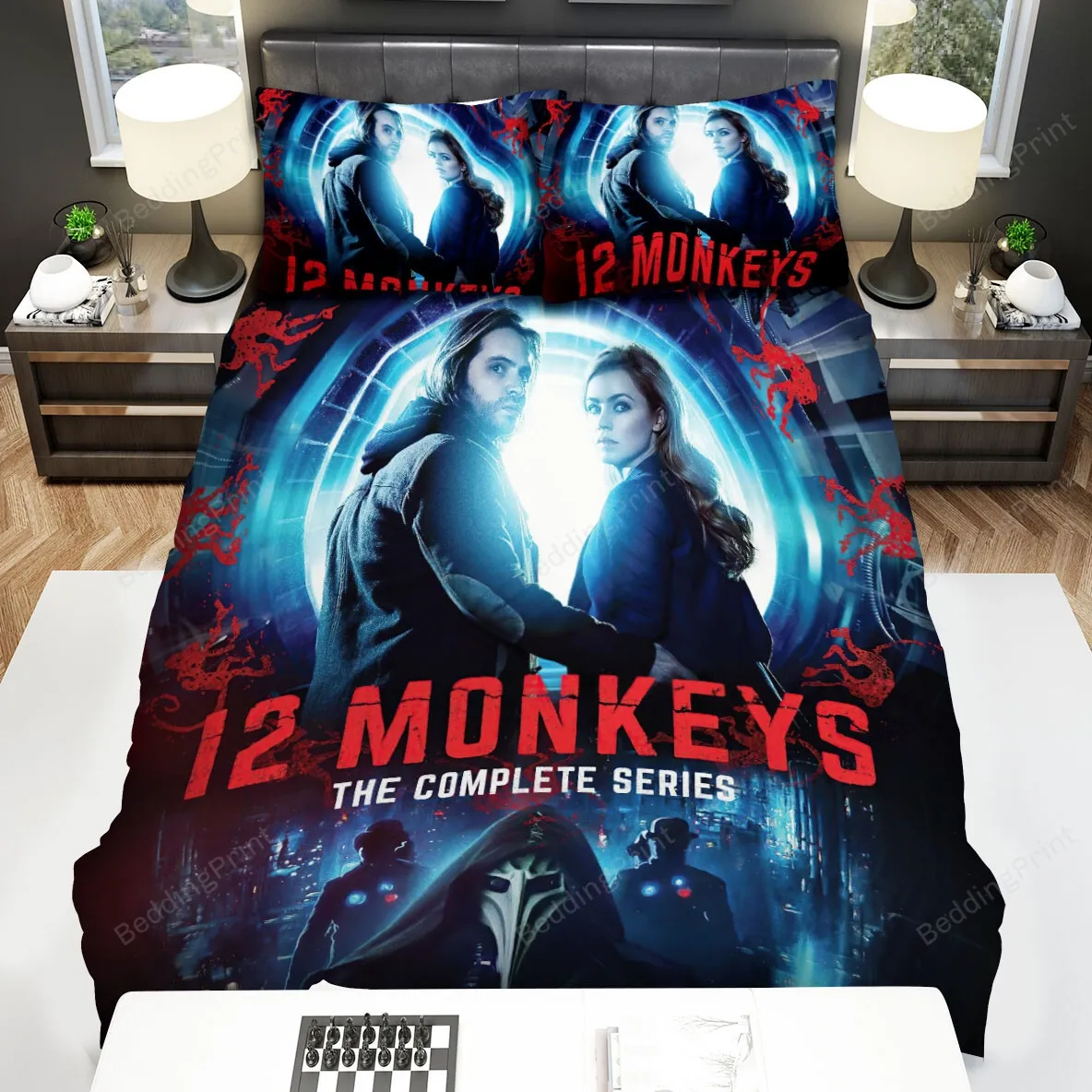 12 Monkeys (20152018) The Complete Series Movie Poster Bed Sheets Spread Comforter Duvet Cover Bedding Sets