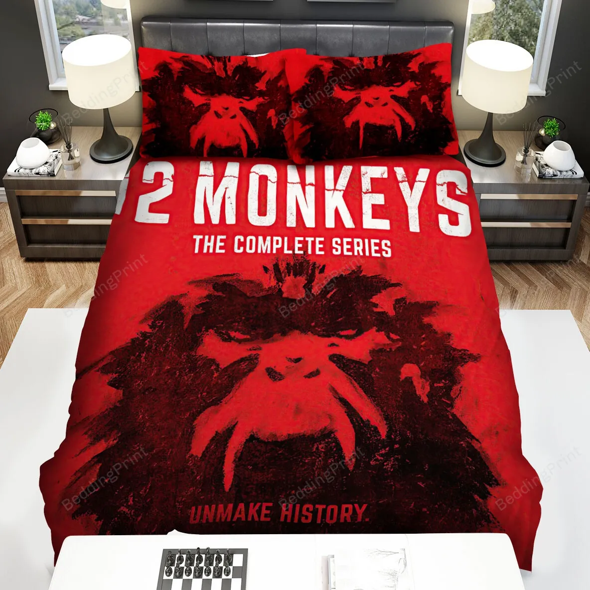 12 Monkeys (20152018) Unmake History Movie Poster Bed Sheets Spread Comforter Duvet Cover Bedding Sets
