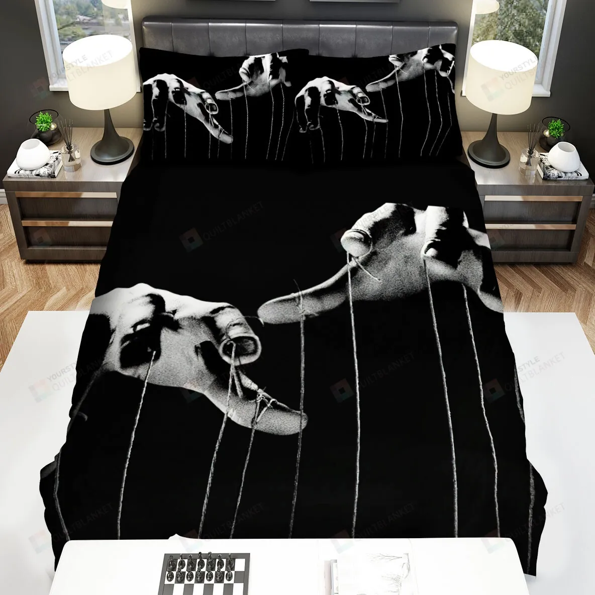 13 Sins The Hand On Dark Background Movie Picture Bed Sheets Spread Comforter Duvet Cover Bedding Sets