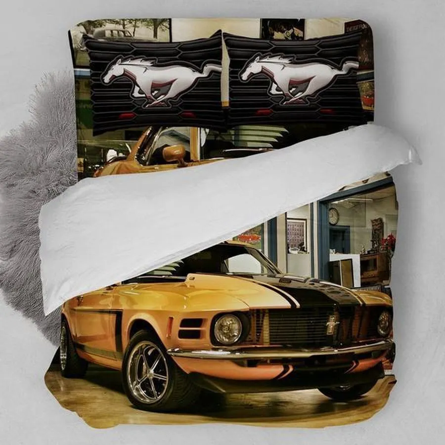 1970 Ford Mustang Treasured Motorcar Bedding Set Duvet Cover Set