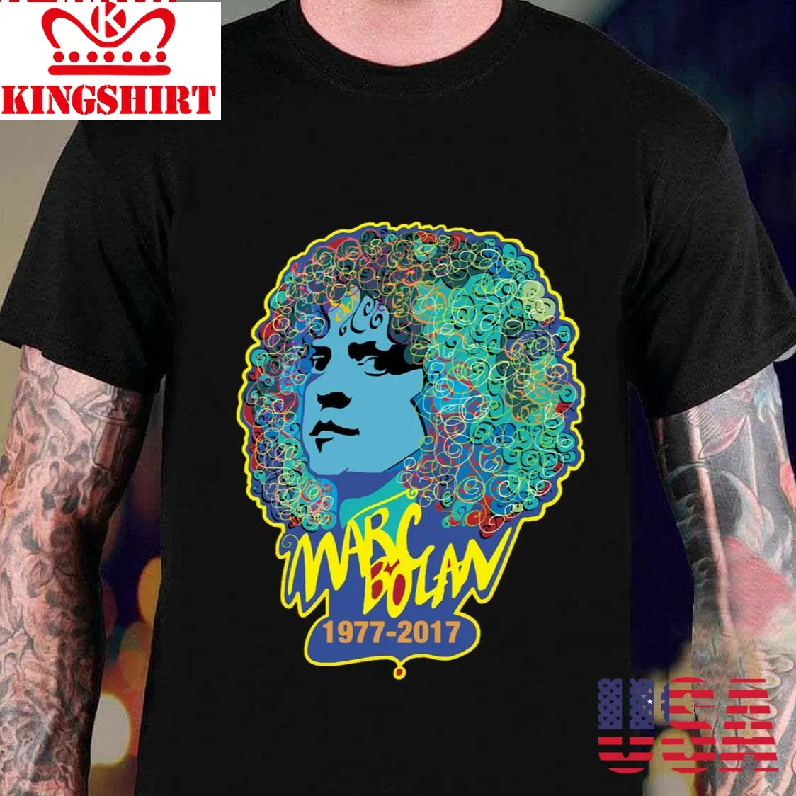 1977 2017 Premium Scoop Marc Bolan Unisex T Shirt