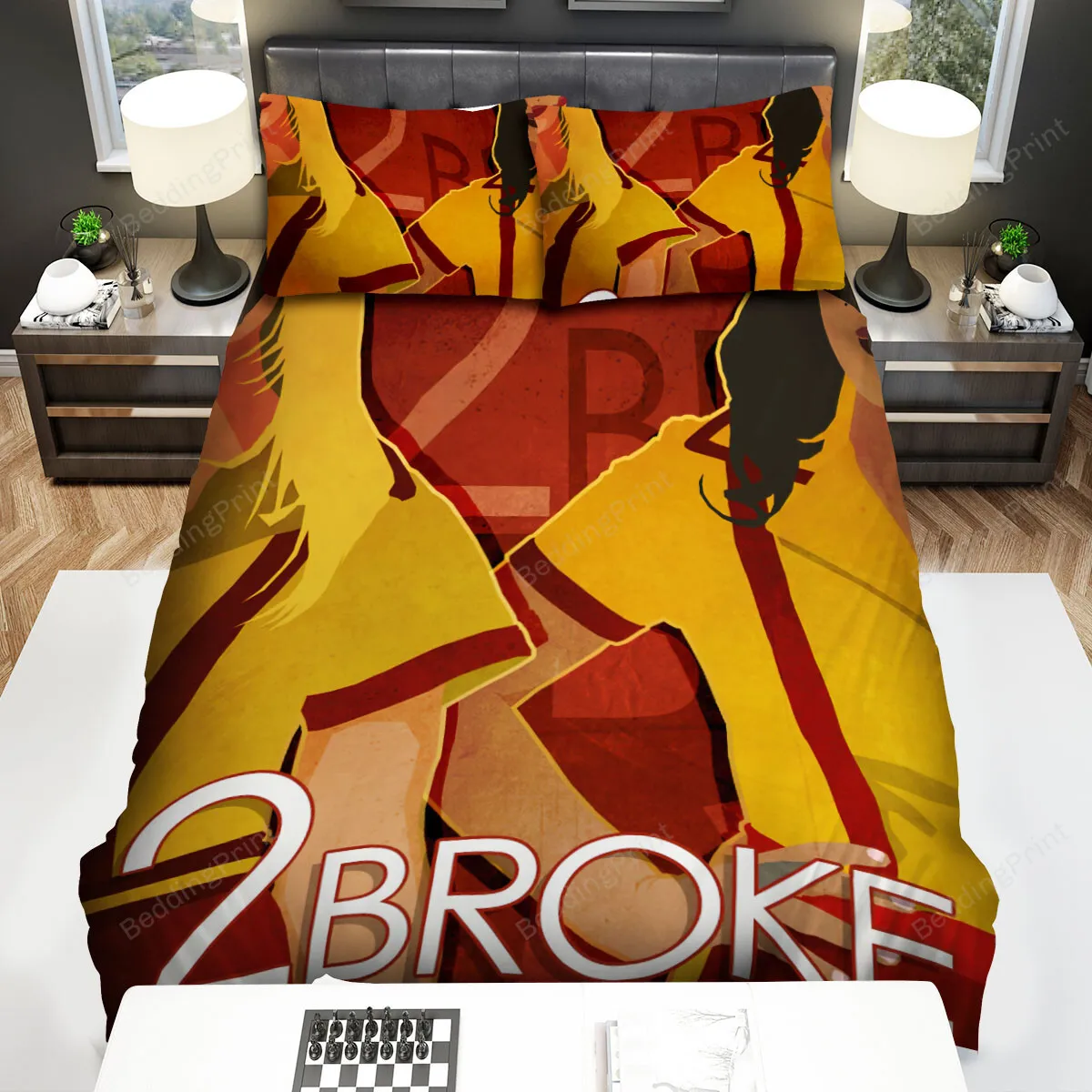 2 Broke Girls (20112017) Movie Illustration Bed Sheets Spread Comforter Duvet Cover Bedding Sets