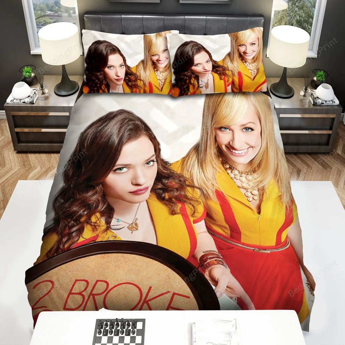 2 Broke Girls (20112017) Movie Poster 2 Bed Sheets Spread Comforter Duvet Cover Bedding Sets