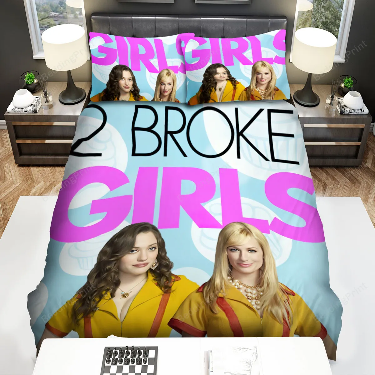 2 Broke Girls (20112017) Movie Poster Fanart Bed Sheets Spread Comforter Duvet Cover Bedding Sets